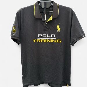 Polo Ralph Lauren RL Training Performance Polo Black Yellow Big Pony Size 2XL